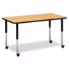 Picture of Berries® Rectangle Activity Table - 30" X 72", Mobile - Maple/Black/Black