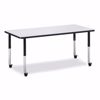 Picture of Berries® Rectangle Activity Table - 30" X 72", Mobile - Gray/Black/Black