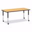 Picture of Berries® Rectangle Activity Table - 30" X 72", Mobile - Oak/Black/Black