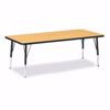 Picture of Berries® Rectangle Activity Table - 30" X 72", T-height - Oak/Black/Black