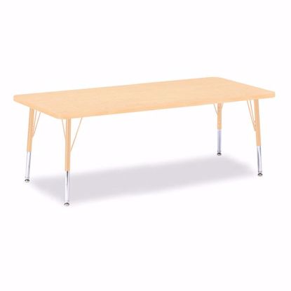 Picture of Berries® Rectangle Activity Table - 30" X 72", T-height - Maple/Maple/Camel