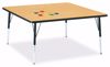 Picture of Berries® Square Activity Table - 48" X 48", A-height - Gray/Blue/Blue