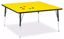Picture of Berries® Square Activity Table - 48" X 48", A-height - Yellow/Black/Black