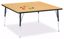 Picture of Berries® Square Activity Table - 48" X 48", A-height - Oak/Black/Black