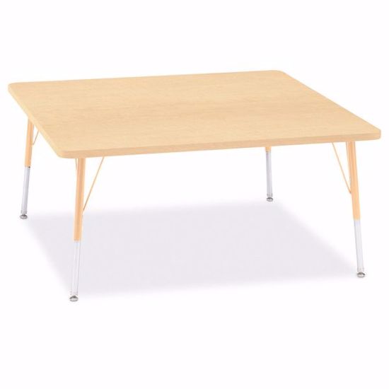 Picture of Berries® Square Activity Table - 48" X 48", A-height - Maple/Maple/Camel