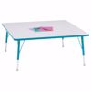 Picture of Berries® Square Activity Table - 48" X 48", E-height - Gray/Teal/Teal