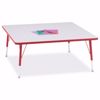 Picture of Berries® Square Activity Table - 48" X 48", E-height - Gray/Red/Red