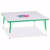 Picture of Berries® Square Activity Table - 48" X 48", E-height - Gray/Green/Green