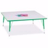 Picture of Berries® Square Activity Table - 48" X 48", T-height - Gray/Green/Green