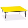 Picture of Berries® Square Activity Table - 48" X 48", T-height - Yellow/Black/Black