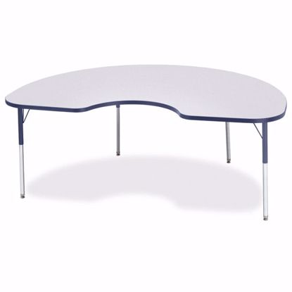 Picture of Berries® Kidney Activity Table - 48" X 72", A-height - Gray/Navy/Navy