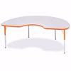 Picture of Berries® Kidney Activity Table - 48" X 72", A-height - Gray/Orange/Orange