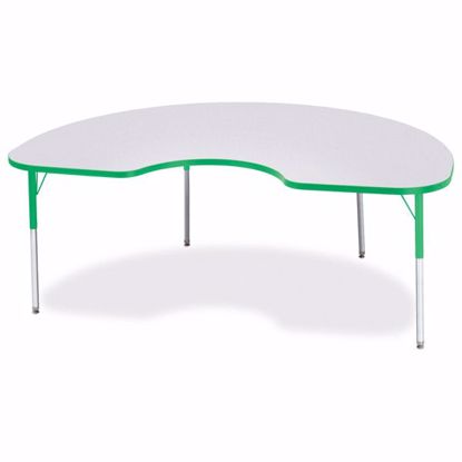 Picture of Berries® Kidney Activity Table - 48" X 72", A-height - Gray/Green/Green