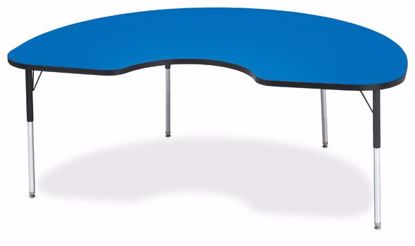 Picture of Berries® Kidney Activity Table - 48" X 72", A-height - Blue/Black/Black