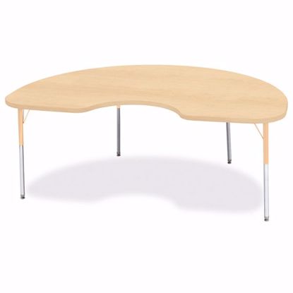 Picture of Berries® Kidney Activity Table - 48" X 72", A-height - Maple/Maple/Camel