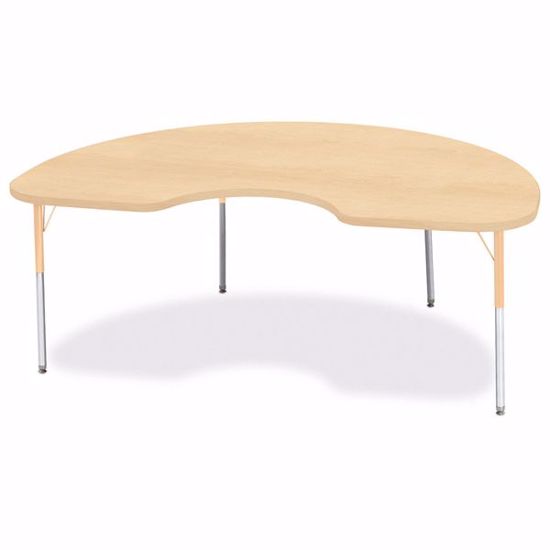 Picture of Berries® Kidney Activity Table - 48" X 72", A-height - Maple/Maple/Camel