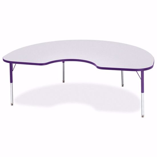 Picture of Berries® Kidney Activity Table - 48" X 72", E-height - Gray/Purple/Purple