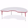 Picture of Berries® Kidney Activity Table - 48" X 72", E-height - Gray/Red/Red