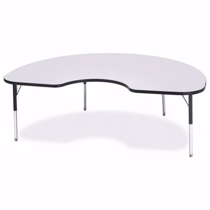 Picture of Berries® Kidney Activity Table - 48" X 72", E-height - Gray/Black/Black