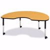 Picture of Berries® Kidney Activity Table - 48" X 72", Mobile - Gray/Orange/Gray