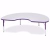 Picture of Berries® Kidney Activity Table - 48" X 72", T-height - Gray/Purple/Purple