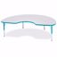 Picture of Berries® Kidney Activity Table - 48" X 72", T-height - Gray/Teal/Teal