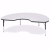 Picture of Berries® Kidney Activity Table - 48" X 72", T-height - Gray/Black/Black