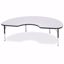 Picture of Berries® Kidney Activity Table - 48" X 72", T-height - Gray/Black/Black
