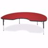 Picture of Berries® Kidney Activity Table - 48" X 72", T-height - Red/Black/Black