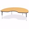 Picture of Berries® Kidney Activity Table - 48" X 72", T-height - Maple/Maple/Camel