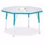 Picture of Berries® Octagon Activity Table - 48" X 48", A-height - Gray/Teal/Teal