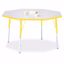 Picture of Berries® Octagon Activity Table - 48" X 48", A-height - Gray/Yellow/Yellow