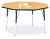 Picture of Berries® Octagon Activity Table - 48" X 48", A-height - Gray/Yellow/Yellow