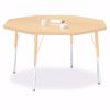 Picture of Berries® Octagon Activity Table - 48" X 48", A-height - Gray/Red/Red