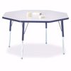 Picture of Berries® Octagon Activity Table - 48" X 48", A-height - Gray/Navy/Navy