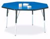 Picture of Berries® Octagon Activity Table - 48" X 48", A-height - Blue/Black/Black