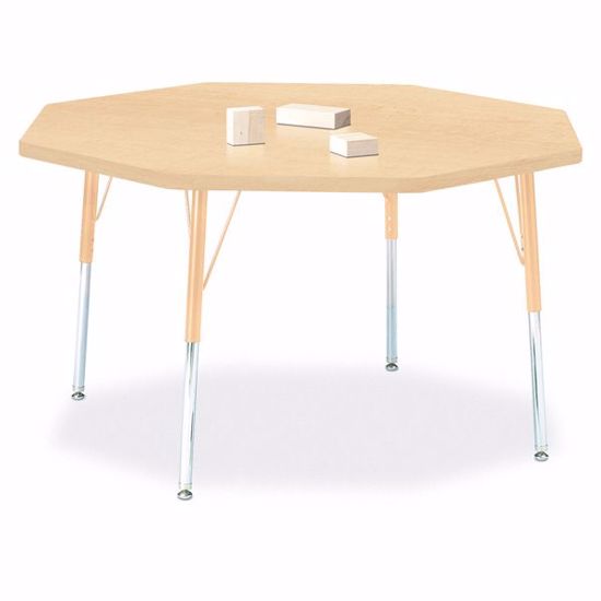 Picture of Berries® Octagon Activity Table - 48" X 48", A-height - Maple/Maple/Camel