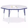 Picture of Berries® Octagon Activity Table - 48" X 48", E-height - Gray/Blue/Blue