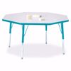 Picture of Berries® Octagon Activity Table - 48" X 48", E-height - Gray/Teal/Teal