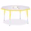 Picture of Berries® Octagon Activity Table - 48" X 48", E-height - Gray/Yellow/Yellow
