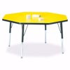 Picture of Berries® Octagon Activity Table - 48" X 48", E-height - Yellow/Black/Black