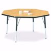 Picture of Berries® Octagon Activity Table - 48" X 48", E-height - Yellow/Black/Black