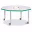 Picture of Berries® Octagon Activity Table - 48" X 48", Mobile - Gray/Green/Gray
