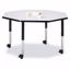 Picture of Berries® Octagon Activity Table - 48" X 48", Mobile - Gray/Black/Black