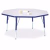 Picture of Berries® Octagon Activity Table - 48" X 48", T-height - Gray/Blue/Blue