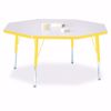 Picture of Berries® Octagon Activity Table - 48" X 48", T-height - Gray/Yellow/Yellow