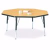 Picture of Berries® Octagon Activity Table - 48" X 48", T-height - Gray/Yellow/Yellow