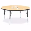 Picture of Berries® Octagon Activity Table - 48" X 48", T-height - Maple/Black/Black