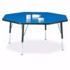 Picture of Berries® Octagon Activity Table - 48" X 48", T-height - Blue/Black/Black