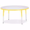 Picture of Berries® Round Activity Table - 48" Diameter, A-height - Gray/Yellow/Yellow